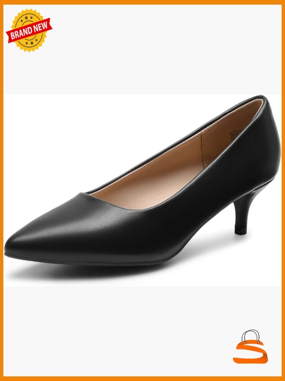 Classic Pointed Toe Kitten Heel Pumps for Office Work Dress Shoes
